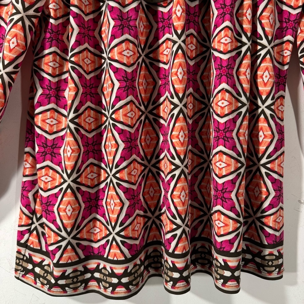 Chico’s Off the Shoulder Geometric Print Top - Picture 3 of 8